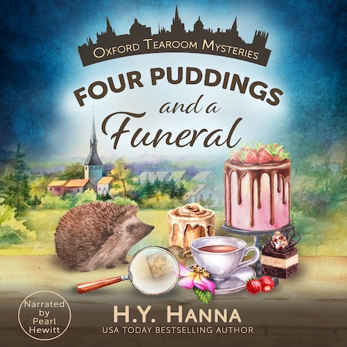 Audiobook cover for Audiobook Cover: Four Puddings and a Funeral by H.Y. Hanna