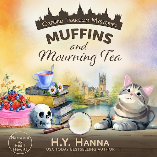 Audiobook cover for Audiobook Cover: Muffins and Mourning Tea by H.Y. Hanna